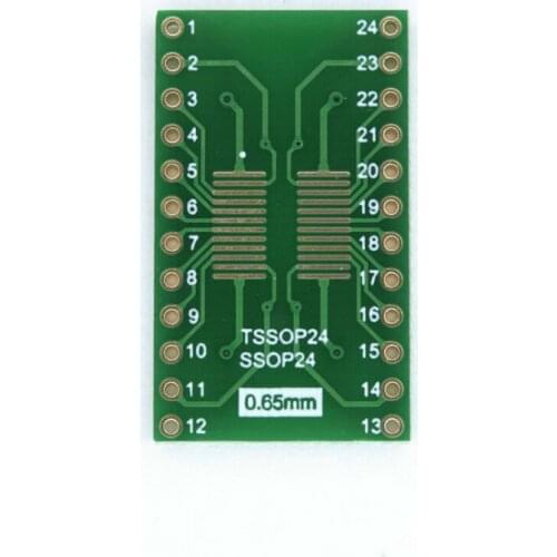 SO SOIC SSOP24 to DIP24 IC Adapter socket pcb board 1.27mm 0.65mm