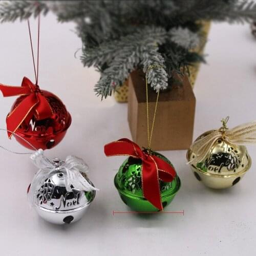Jingle Bell Metal Round Jingle Pendant Lron Art For Festival Party Christmas Tree Decoration/DIY Crafts Accessories
