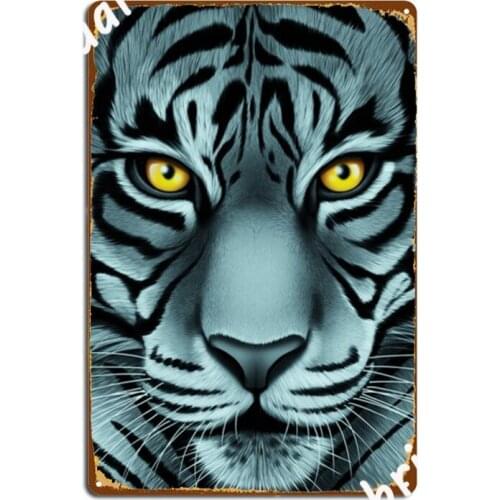 Stunning White Face Tiger Metal Signs Club Party personalized Wall Decor Garage Club Tin sign Posters