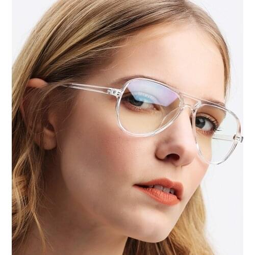 Transparent Glasses Frame Women Vintage Pilot Eyeglasses Men Optical Myopia Prescription Glasses Spectacle Frames Clear Eyewear