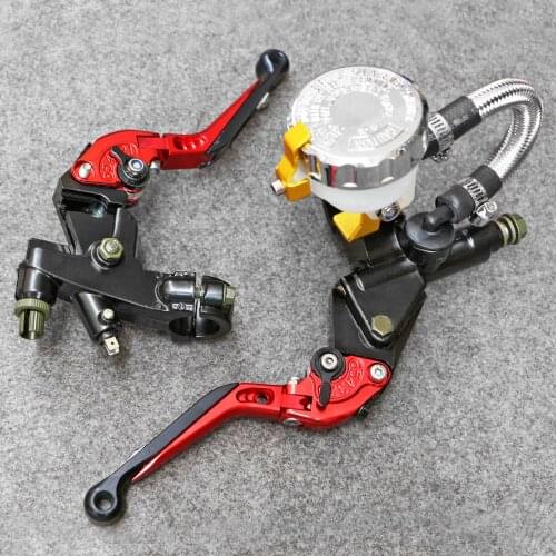 7/8'' adjustable Clutch Brake Levers Master Cylinder Reservoir Set Fit For Kawasaki Motocycle