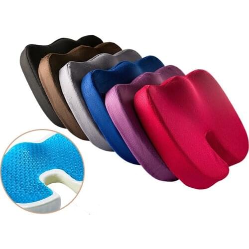 Gel Memory Foam Seat U Shape Travel Seat Massage Car Office Chair Protect Healthy Sitting Breathable Pillows Anti-hemorrhoids