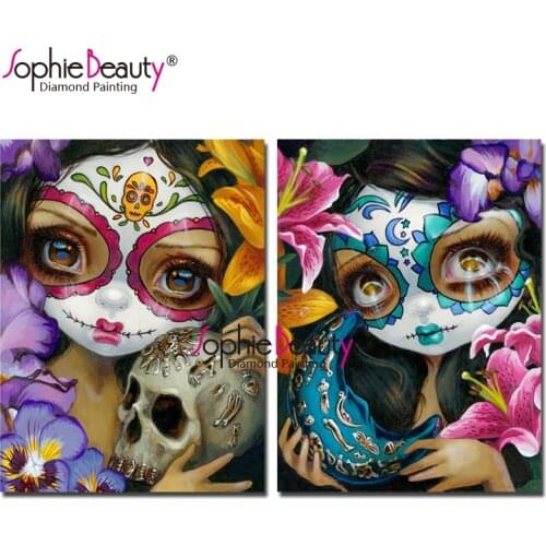 Sophie Beauty DIY Diamond painting Cross Stitch Gift Set Cartoon Girl Full Square or Round Resin Mosaic Embroidery Home Decor