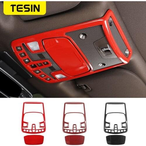 TESIN Interior Accessories For Ford F150 2015+ Car Roof Reading Light Lamp Panel Decoration Cover Stickers For Ford F150 2015