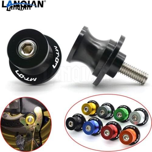 For YAMAHA MT07 MT-07 MT 07 FZ07 FZ 07 Arm Stand Screws CNC Motorcycle Accessories Swingarm Spools Slider Swing 2014 2015 2016