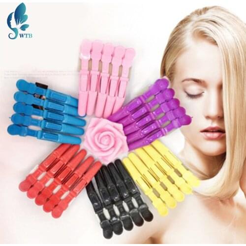 WTB Hair Section Clips Crocodile Hairpins Salon Barber Hair Styling Tools 5Pcs Professional Hairdressing Hair Clips