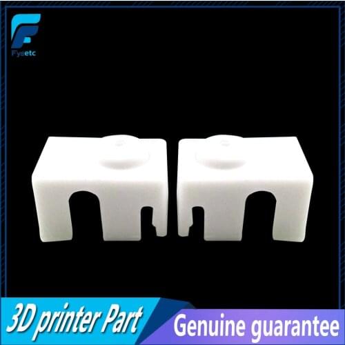 10pcs Updating PT100 Block Silicone White Official Silicone Sock For DIY V6 Hotend Prusa Ultimaker 3D Printer Heated Block