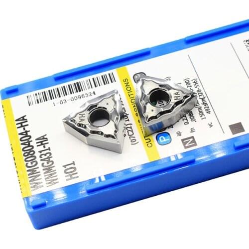 10PCS WNMG080404 HA H01 WNMG 080404 Aluminum cutter blade Insert Cutting Tool turning tool CNC Tools AL +TIN Alloy wood