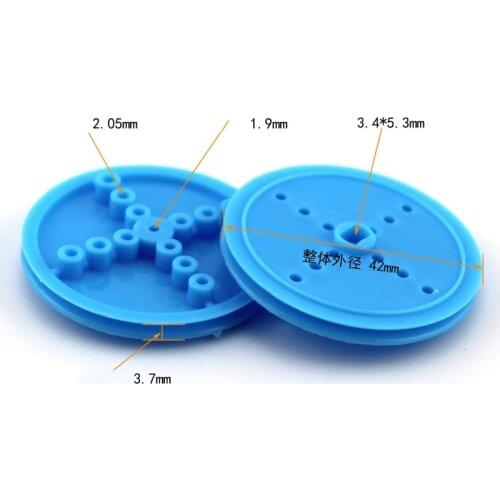 2*42mm pulley D hole pulley TT motor wheel DIY belt drive small wheel plastic drive wheel