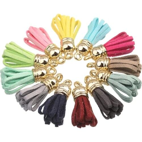 20pcs/lot Leather Velvet Tassels Penadnts Short CCB End Caps Fringe length 29mm with Hole fit Earrings Handmade Jewelry Findings