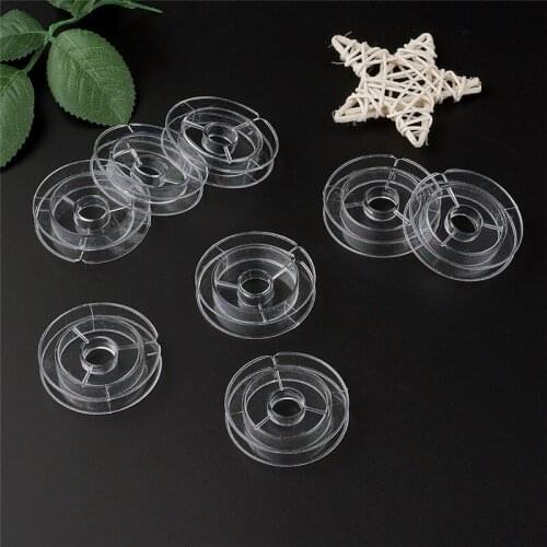 200pcs 50x10mm Clear Empty Wire Cord Wheel Plastic Spools Boggin Round End Jewelry Tools Accessories Sewing Tools