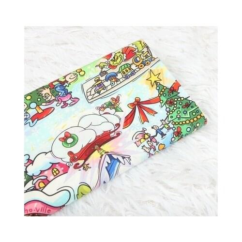 50x140cm High Density Poplin Cotton Fabric Cartoon Printing Fabric Sewing Quilting Fabrics For Patchwork Needlework DIY Handmade