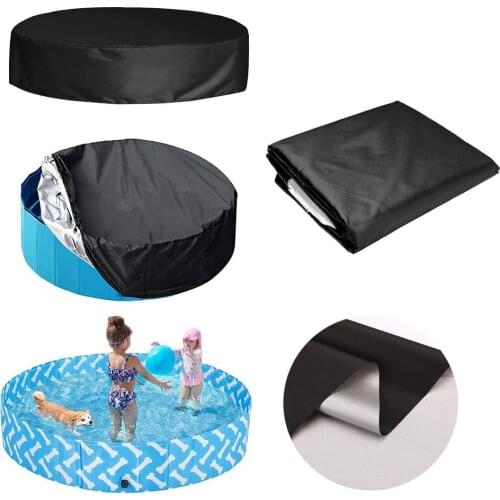 Swimming Pool Cover Rainproof Dust Cover Foldable Pool Covers Kiddie Pool Dust Cover For Pet Bath Pool Swimming Pool Accessories