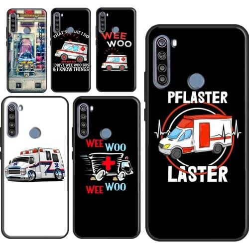 Ambulance EMS EMT Paramedic Phone Cover For Xiaomi Redmi Note 9 Pro 8 7 8T 9S 7A 8A 9A 9C 9T K40 Redmi Note 10 Case