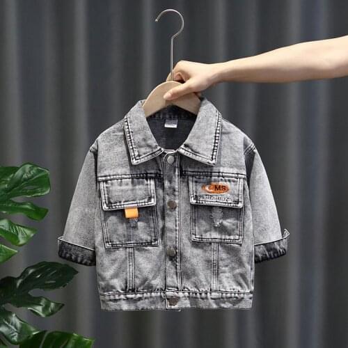 Boys Denim Jacket for Baby Outing Clothes Kids Coat Children Jackets Kids Denim Jackets for Boy