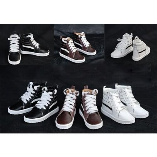 N01-X027 children handmade toy 1/3 1/4 Doll Accessories BJD/SD doll High-top casual shoes sneakers 1pair
