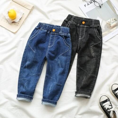 Boys Jeans 2019 Autumn Winter New Childrens Denim Pants Kids Boy Thick Velvet Jeans Trousers for Baby Clothes Winter Jeans 2-7Y