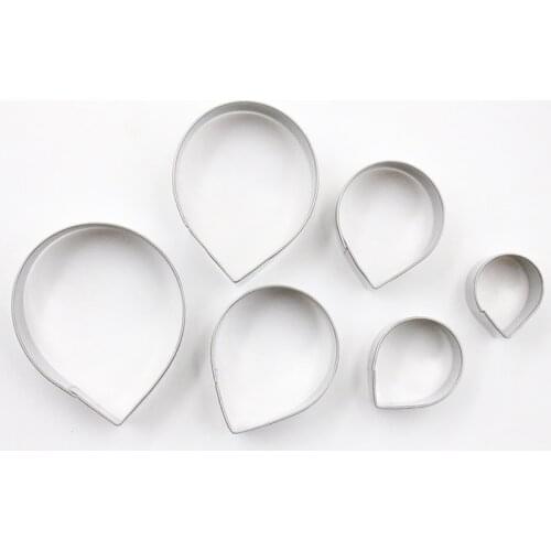 6 pcs Cake Decorating Fondant Sugarcraft Cutters Tools 6pcs/set Rose Petal Mold Mould