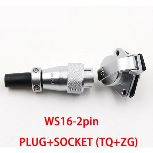 IP68 Waterproof 2 Pin WS16 Connector Shockproof High Voltage Connectors Plug Socket Industrial Power Connector