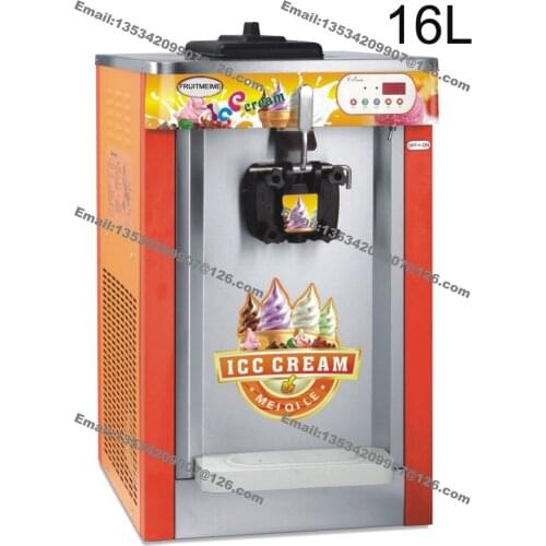 16L Flozen Yogurt Countertop Commercial 110v 60Hz 220v 50Hz Electric 1 Flavor Soft Ice Cream Machine Maker