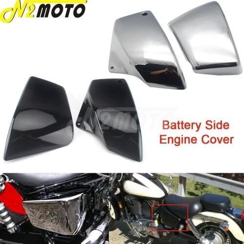 2X Left&Right Motorcycle ABS Plastic Engine Side Battery Fairing Covers Protection For Honda VT1100 Shadow ACE Aero Sabre 99-08