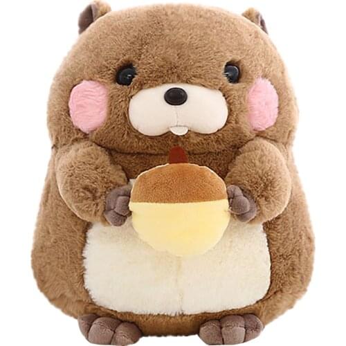 Cute Hamster Squirrel Plush Toys Groundhog Stuffed Soft Kawaii Animal Cartoon Pillow Dolls Kids Gift Party Wedding