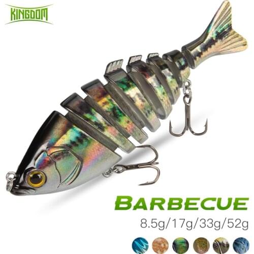 Kingdom Multi Jointed Fishing Lures 65/90/120/140mm 6 & 8 Segments Flexible Swimbait For Bass Pike Fishing Artificial Crankbait