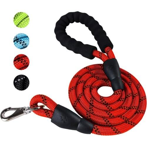 Dog Leash for Large Dogs Nylon Reflective Leash for French Bulldog Labrador Durable Training Big Medium Dog Leash Accessories