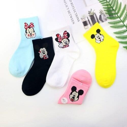 Disney childrens cartoon Minnie Mickey socks cartoon middle tube boys and girls sports socks student adult men and women socks