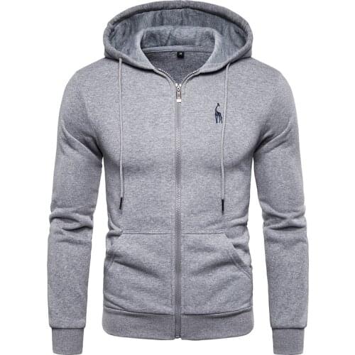 2021 New Autumn Winter Cotton Hoodied Mens Sweatshirts Solid Hoody Fleece Thick Hoodies Men Sportswear Zipper Sweatshirts Men