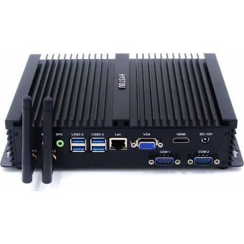 New Processor Intel Core i7 5550u Fanless Mini Computer/Mini PC 12V/Fanless Desktop PC/Small PC i7 5550u VGA + HDMI 4GB 128G