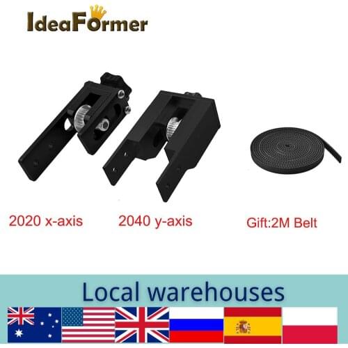 Upgrade 2020/2020+2040 Aluminum Profile Synchronous Belt Straighten Tensioner kit For 3D Printer Creality Ender-3 CR-10 CR-10S