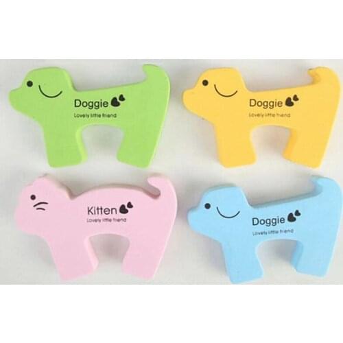 4Pcs Animal Protection Baby Safety Security Card Door Stopper Baby Care Lock Protection