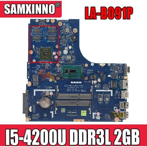Genuine LA-B091P for Lenovo Ideapad B50-70 Laptop Motherboard FRU:5B20G06294 SR170 I5-4200U DDR3L 2GB Fully Tested High quality