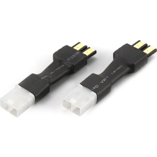 2Pcs Traxxas Plug Male to Tamiya Head Female Converter Adapter Connector for RC Car Vehicle Model Battery Charge Spare Parts