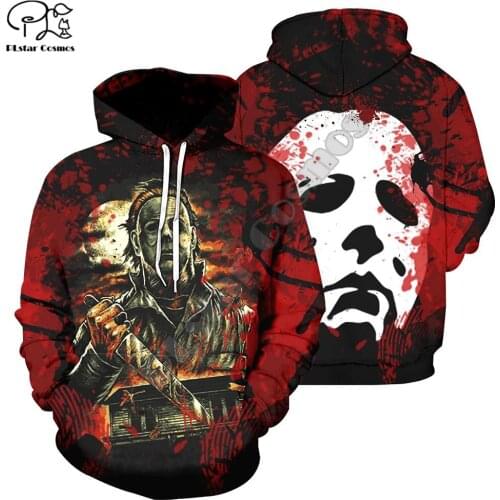 PLstar Cosmos Michael Myers Halloween 3D Printed Hoodies Sweatshirts Zip Hooded For Men And Women Casual Streetwear Style-M8