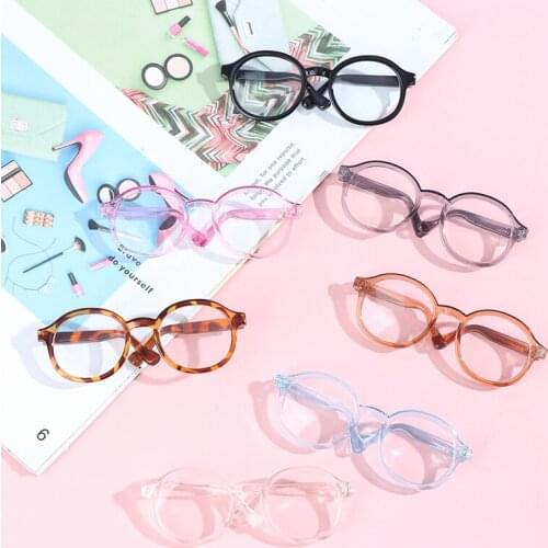 1PCS 9CM Transparent Round Glasses For 1/6 Doll Decor Accessories Toys Pretend Toy Doll House Decoration
