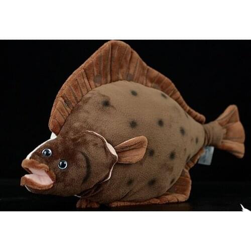 Lifelike toy fish flounder plush toy about 42cm soft doll baby toy Christmas gift h1257