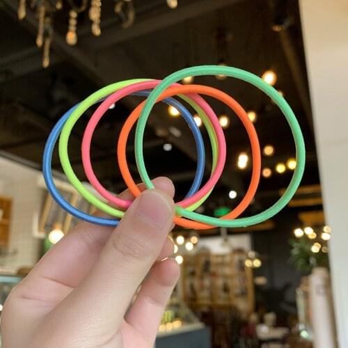 10Pcs/lot Girls Nylon High Elastic Hair Bands Children Ponytail Holder Rubber Bands Headband Ties Gum For Kids Hair Accessories