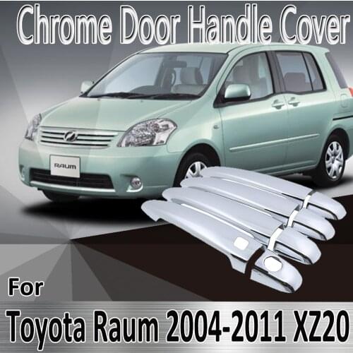 For Toyota Raum XZ20 20 2004~2011 Styling Stickers Decoration Chrome Door Handle Cover Refit Car Accessories