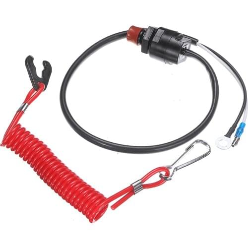 1pcs Motorcycle Engine Kill Stop Switch Boat Outboard Engine Motor Kill Stop Switch Safety Lanyard For Marine ATV Quad Yacht
