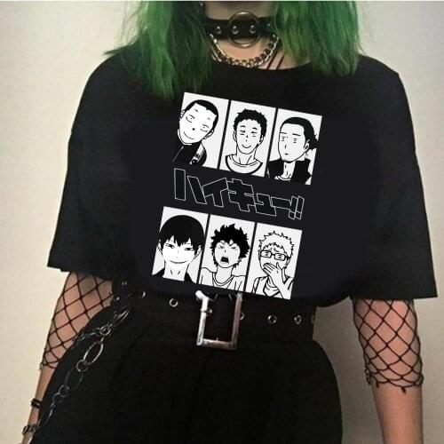 Japan Haikyuu Karasuno Volleyball Club T-shirt Men Short Sleeved Kuroo Anime Bokuto Oya Manga Shoyo T Shirt