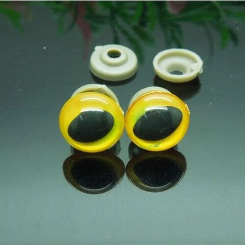 14mm Yellow Safety Eyes/Plastic Cat Doll eyes Handmade Accessories For Bear Doll Animal Puppet Making - 50pcs/lot