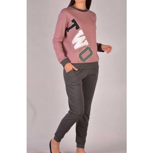 Color Rose Female Pajamas set Long-Sleeve Two-Thread