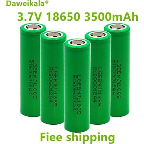 1-10PCS 100% Original MJ1 3.7 v 3500 mah 18650 Lithium Rechargeable Battery For Flashlight batteries for LG MJ1 3500mah battery