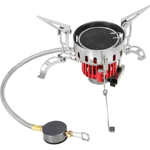 1 With Ignition 3500W Windproof Outdoor Infrared Stove Cooker Hiking Camping Picnic Gas Stove Infrared Heating Roasting Cookout