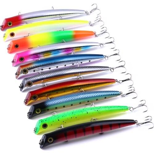10pc Popper Fishing Lure 12cm 16g isca Artificial Hard Bait 3D Eyes wobblers pesca fishing tackle Lake Pond Fishiing