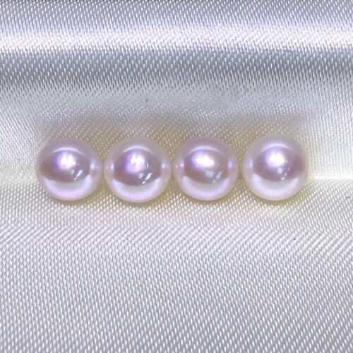 2021 AAA quality half hole super round Cultured loose pearls 3mm~10mm natural freshwater pearl white color for necklace pendant