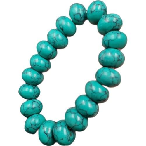 Optimized turquoise safety buckle bracelet turquoise abacus bead hand jewelry bracelet