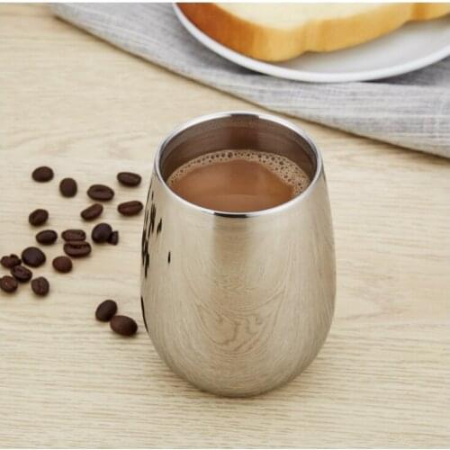 Water cup Japanese round coffee cup 304 stainless steel tummy fall cup